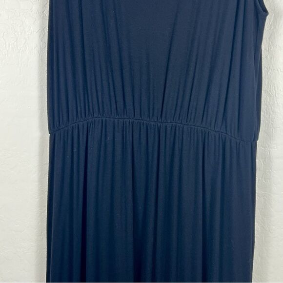 Caslon Black Knit Maxi Dress Sleeveless Soft Stretch Jersey Elastic Waist L EUC - Picture 10 of 13